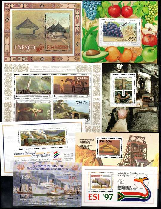 RSA SELECTION OF (X80+) UMM MINI SHEETS ETC. AS PER (X13) SCANS. BIG TOTAL CV!