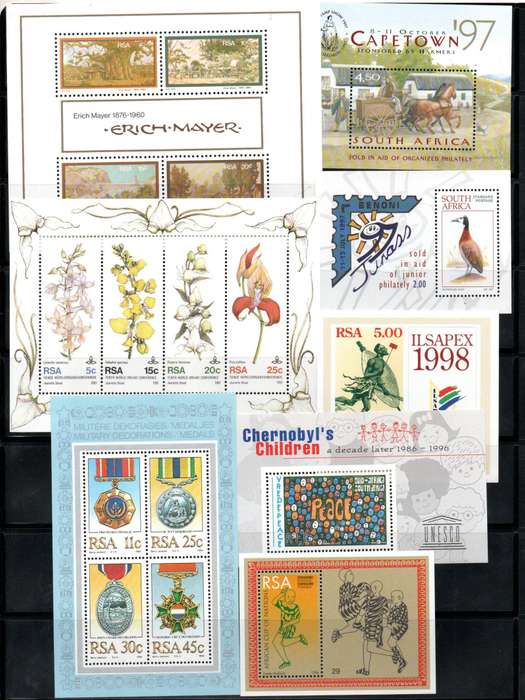RSA SELECTION OF (X80+) UMM MINI SHEETS ETC. AS PER (X13) SCANS. BIG TOTAL CV!