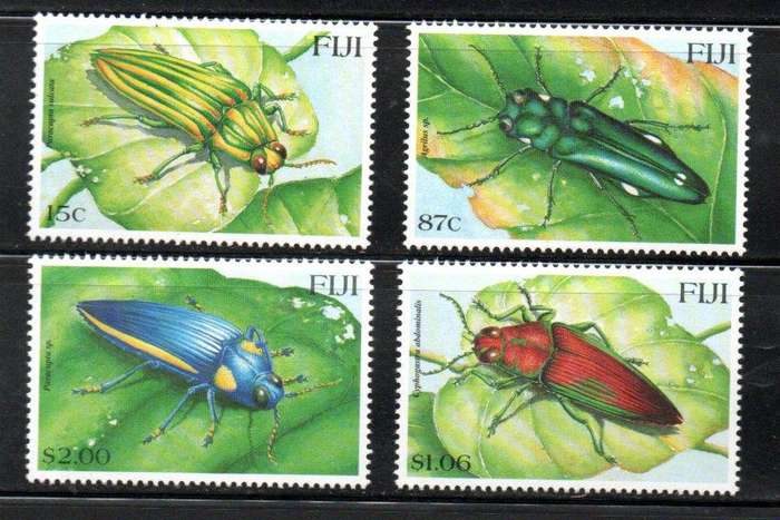Fiji 2000 Beetles Stamp Set (x4) Singles - SG1079-82 - Thematic Set