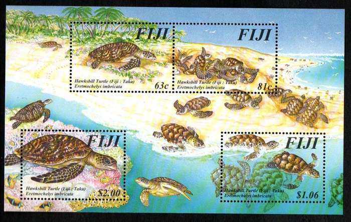 Fiji 1997 life cycle of hawksbill turtle umm msheet  SGMS981  CV GBP 7.5  lovely thematic item