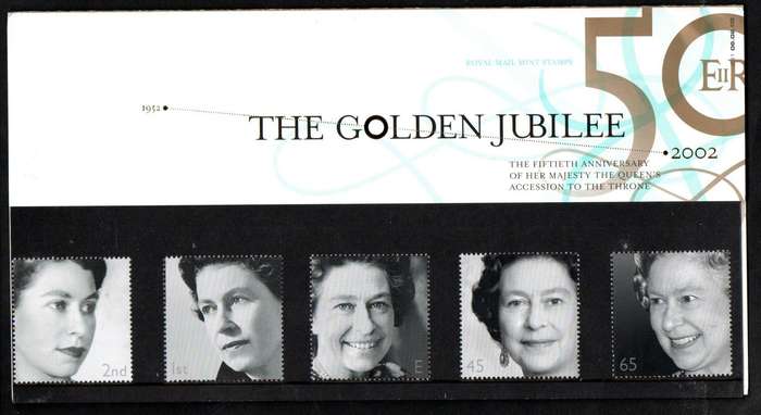 GB 2002 Golden Jubilee  Studio portraits of QEII mint presentation pack no 331.