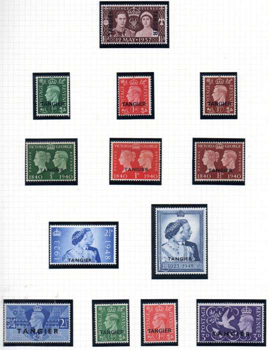 Tangier (Morocco Agencies) 1937-48 m/mint sets inc Royal Silver Wedding - CV GBP 50+
