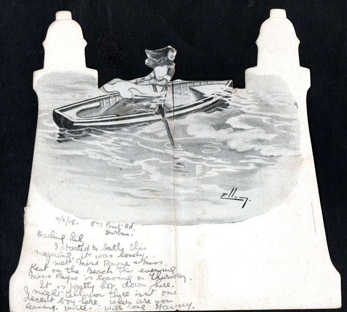 Union 1915 Durban in a Lighthouse unusual book post card  as per scans  great item.