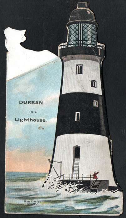 Union 1915 Durban in a Lighthouse unusual book post card  as per scans  great item.