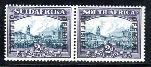 Union 1930-47 2d 'blue and violet' official umm pair - SACC15b. CV R3600 - as per scans.