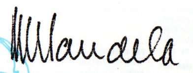 RSA 1994 Inauguration (Mandela) FDC 6.3b autopen signed  as per scans.