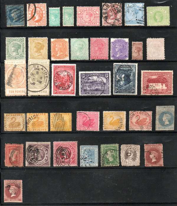 Australia States (Victoria Etc) mint/used selection of singles - unchecked - condition per scans.