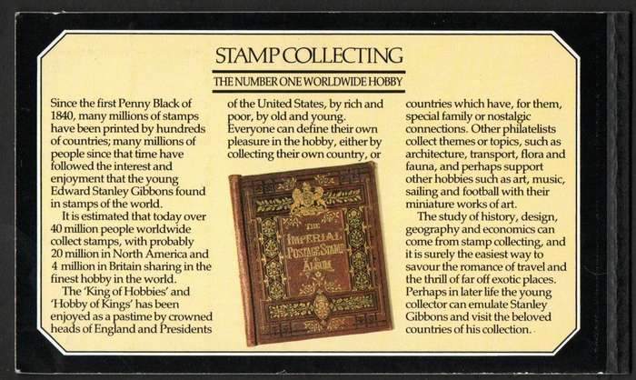 GB 1982 `STORY OF STANLEY GIBBONS` 4 POUND MINT AND COMPLETE BOOKLET. SG DX3. CV GBP 11.