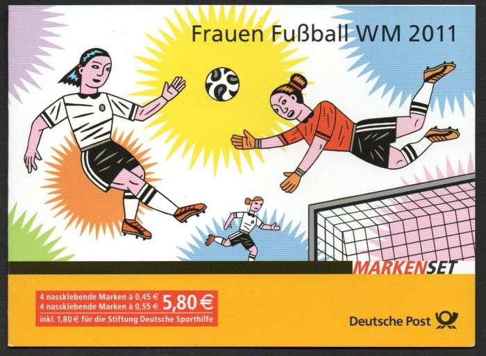 Germany 2011 Women's Football World Cup stamp booklet mint - lovely item.