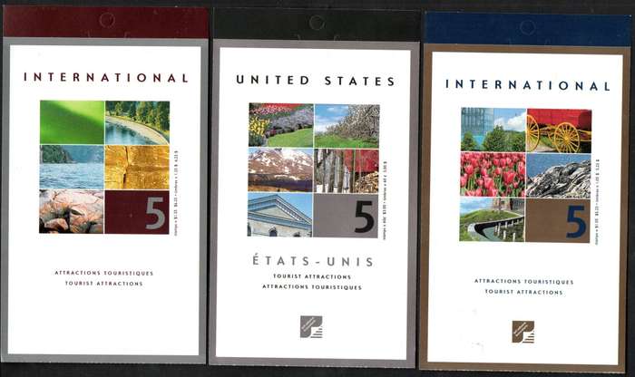 Canada 2000/2001 Tourist attractions (x3) mint/self-adhesive booklets - as per scans - good value.