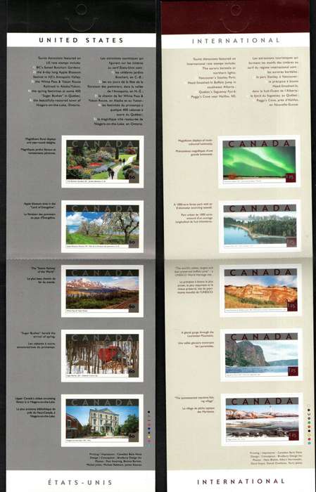 Canada 2000/2001 Tourist attractions (x3) mint/self-adhesive booklets - as per scans - good value.
