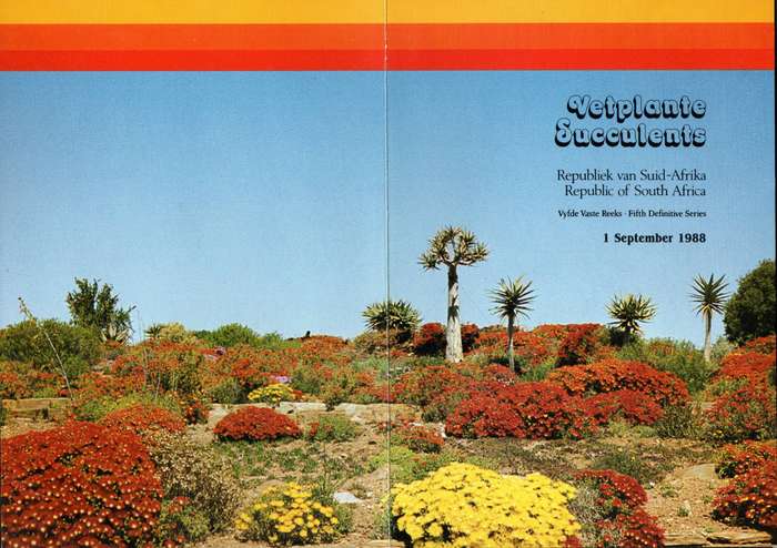 RSA 1988 5th def issue succulents/Kirstenbosch 75 Festival program - as per scans.