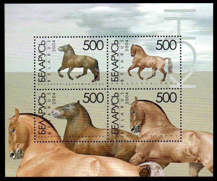 Belarus 2004 horses umm mini sheet  SGMS612  lovely thematic item.