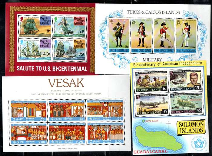World clearance of (x40+) umm mini sheets etc - as per (x10) scans - nice thematic mix.