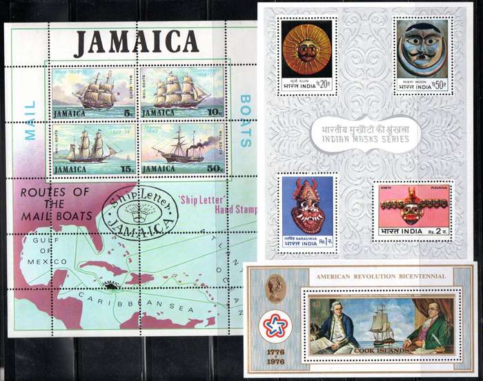 World clearance of (x40+) umm mini sheets etc - as per (x10) scans - nice thematic mix.
