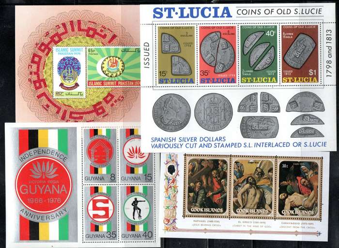 World clearance of (x40+) umm mini sheets etc - as per (x10) scans - nice thematic mix.