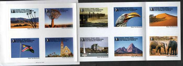 Namibia 1998 EHAFO Stamp Campaign Landmarks for Disability NAM Post booklet with labels