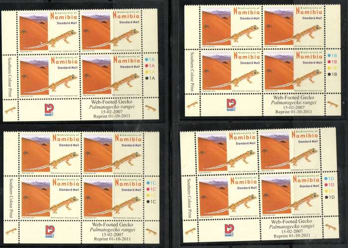 Namibia 2011 4th Def Reprint set of (x15) controls blks A to O - CC641.