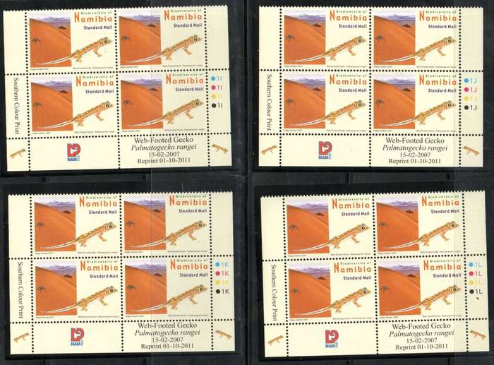 Namibia 2011 4th Def Reprint set of (x15) controls blks A to O - CC641.