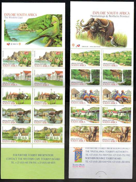 RSA 1998 Explore South Africa (x2) mint and complete booklets - as per scans - CV R1100.