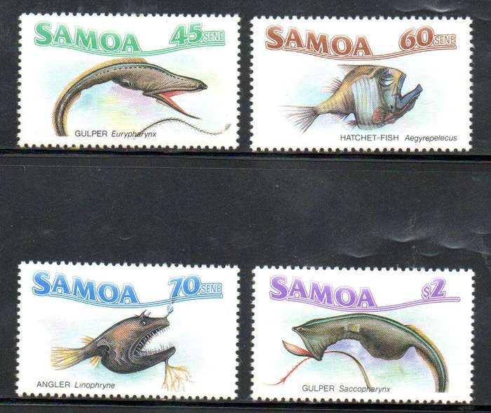 Samoa 1987 deep ocean fish umm set of (x4)  SG749-752   nice thematic set.