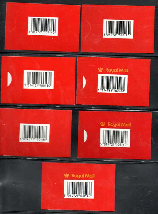 GB selection of (x17) mint barcode booklets - as per scans - good cv.
