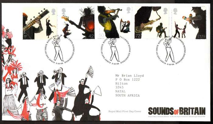 GB 2006 Sounds of Britain first day cover (Tallents House) - as per scans.