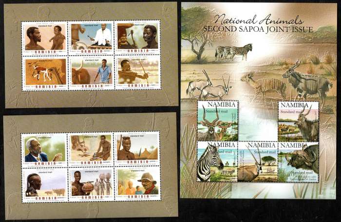 Namibia selection of (x10) umm mini sheets - as per scans - nice thematics - good value.