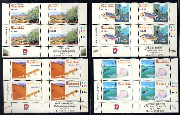 Namibia 2007 4th def issue set of (x12) gutter control blks of (x4) - SACC540-51 - CV R1506.