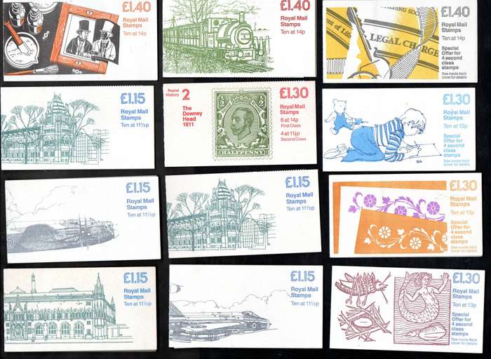 GB selection of (x52) mint/complete booklets - as per scans - good value lot.
