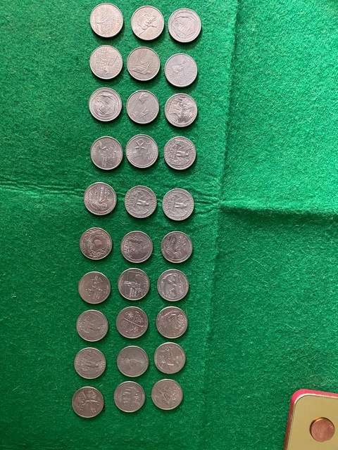 US 1/4 DOLLAR COINES COLLECTION OF 30