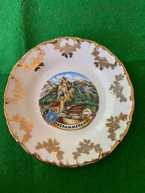 17cm Wall plate from Oberamergau Germany