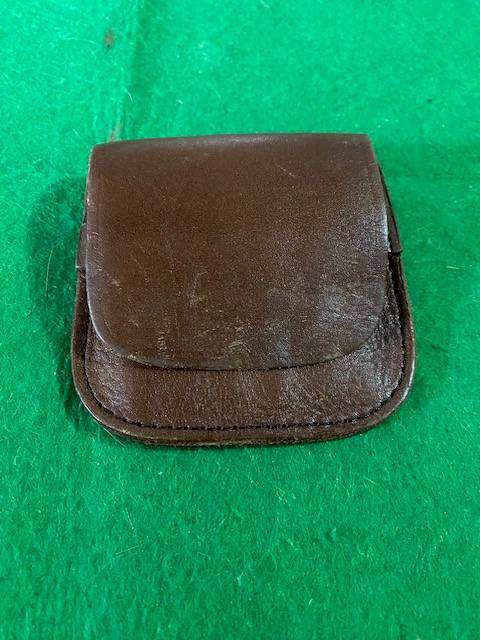 LEATHER ANGLE HOLSTER 9MM SHORT / .22  AND LEATHER AMMO POUCH