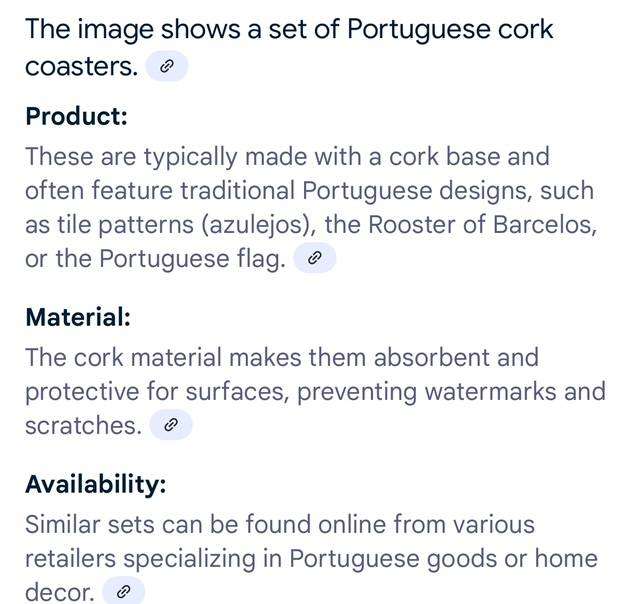 COLLECTABLE  VINTAGE CORK BACKED PORTUGESE DRINKS COASTERS