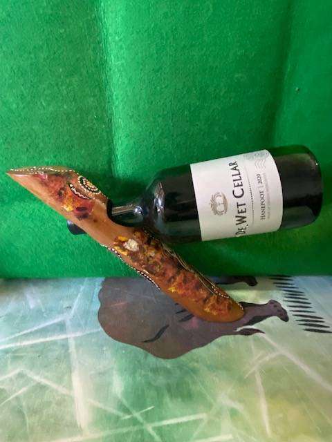 AUSTRALIAN Aboriginal ETHNIC ART WINE HOLDER