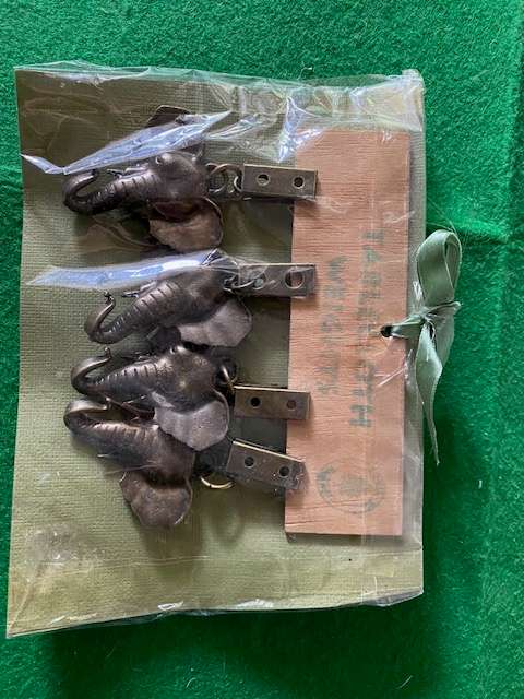 Brass elephant table weights