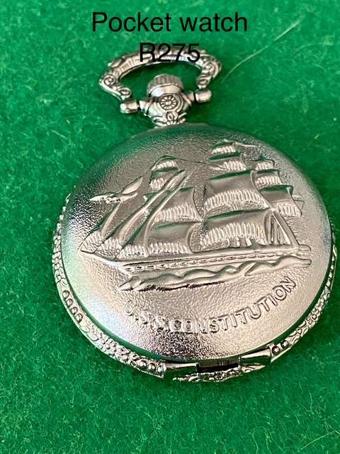 VINTAGE ORNATE BATTERY OPERATED USA CONSTITUTION POCKET WATCH