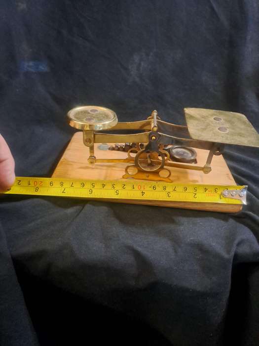 Antique brass postage scale