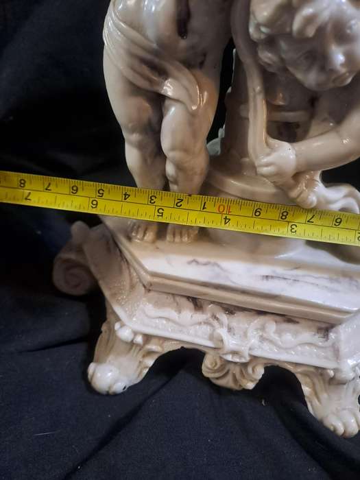 Angel lamp resin marked Le Ron (slightly chiped)