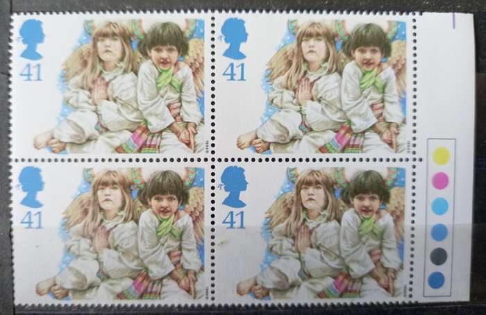 Britain 1994 Christmas FDC + 5 MNH blocks of 4