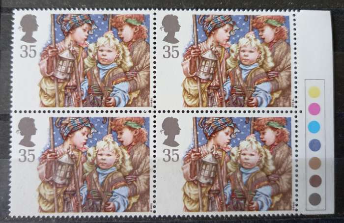 Britain 1994 Christmas FDC + 5 MNH blocks of 4