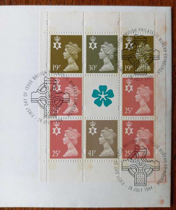 Britain 1994 Northern Ireland FDC + unused Book of Stamps