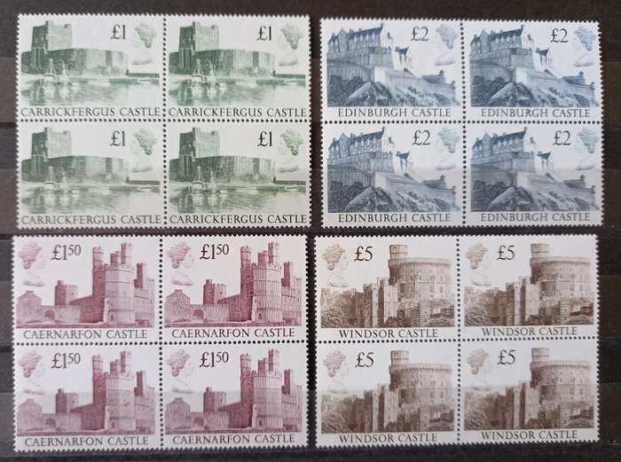 Britain 1988 full set of 4 blocks of 4 MNH - great set - £1 to £5