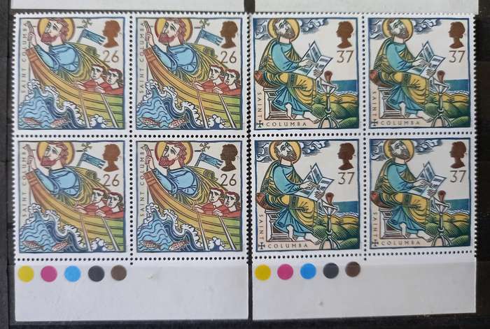Britain 1997 St Augustine & St Columba Missions of Faith FDC + 4 blocks of 4 MNH