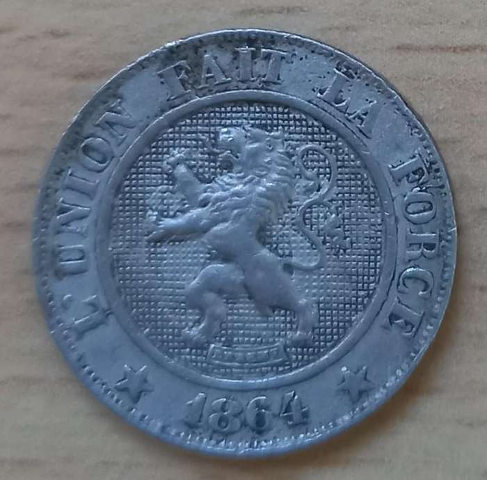 Belgium 10 Centimes 1864
