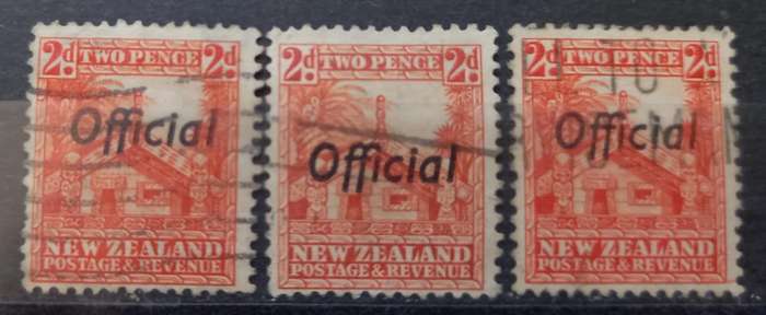 New Zealand lot of 5 used officials 1927-1934