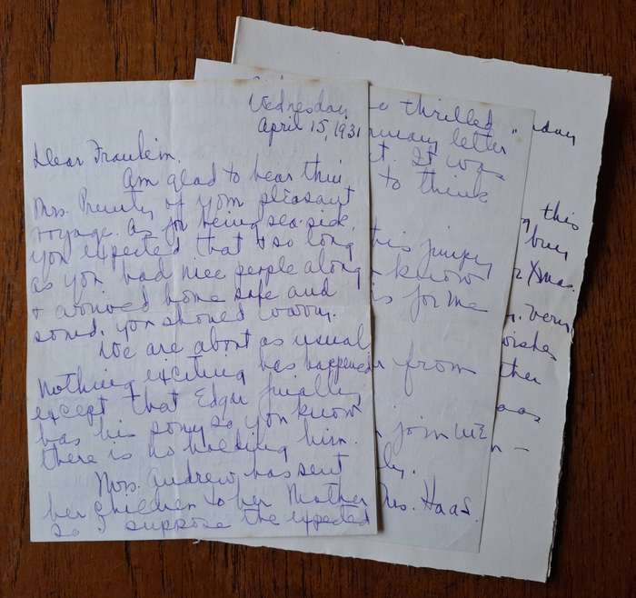 Pair of letters Memphis USA to Bremen Germany 1931 with content, incl. 5c stamp
