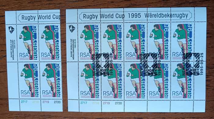 SA Rugby World Cup 1995 lot of 12 postal items