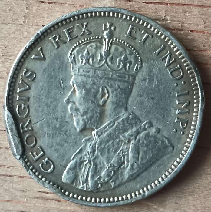 East Africa silver 20 cent 1914H rare - ex mount filler
