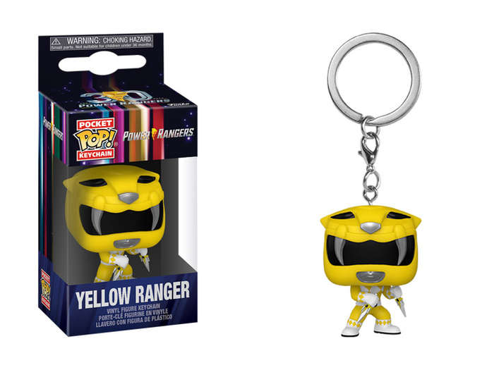 POCKET POP MMPR 30TH YELLOW RANGER KEYCHAIN